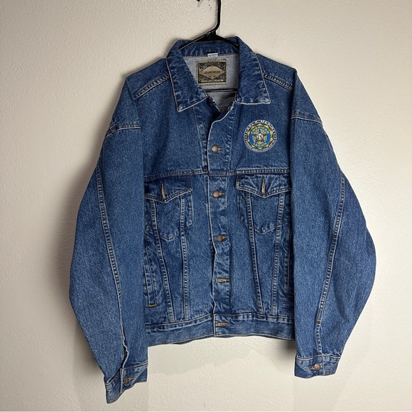 Haleman Denim Jeans Wear Jacket Size XL Vintage - Picture 2 of 10